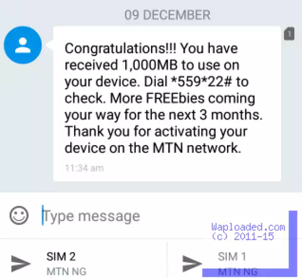 How To Get 1GB For Free On Your MTN Sim